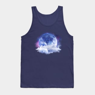 Cute Moon Cloud Star Pattern Pink Universal Night Tank Top